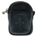 CHROME HEARTS(クロムハーツ) MICRO TAKA マイクロタカ クロスパッチ付きレザーエアポッズAirPodsケース ブラック【新古品/中古】【...