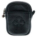 CHROME HEARTS(クロムハーツ) MICRO TAKA マイクロタカ クロスパッチ付きレザーエアポッズAirPodsケース ブラック【新古品/中古】【...