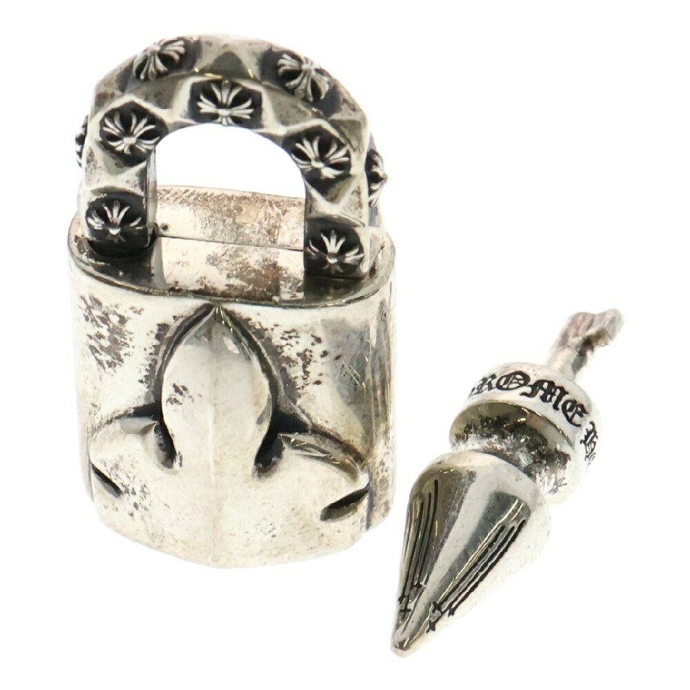 CHROME HEARTS(クロムハーツ) PADLOCK FLERKNEE パドロックフレアニーネックレストップ シルバー【新古..