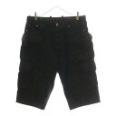 CHROME HEARTS(クロムハーツ) サイズ:33 FATIGUE ファティーグ アーチロゴボタンファティーグカーゴ ハーフパンツ ブラック 33【中古】...