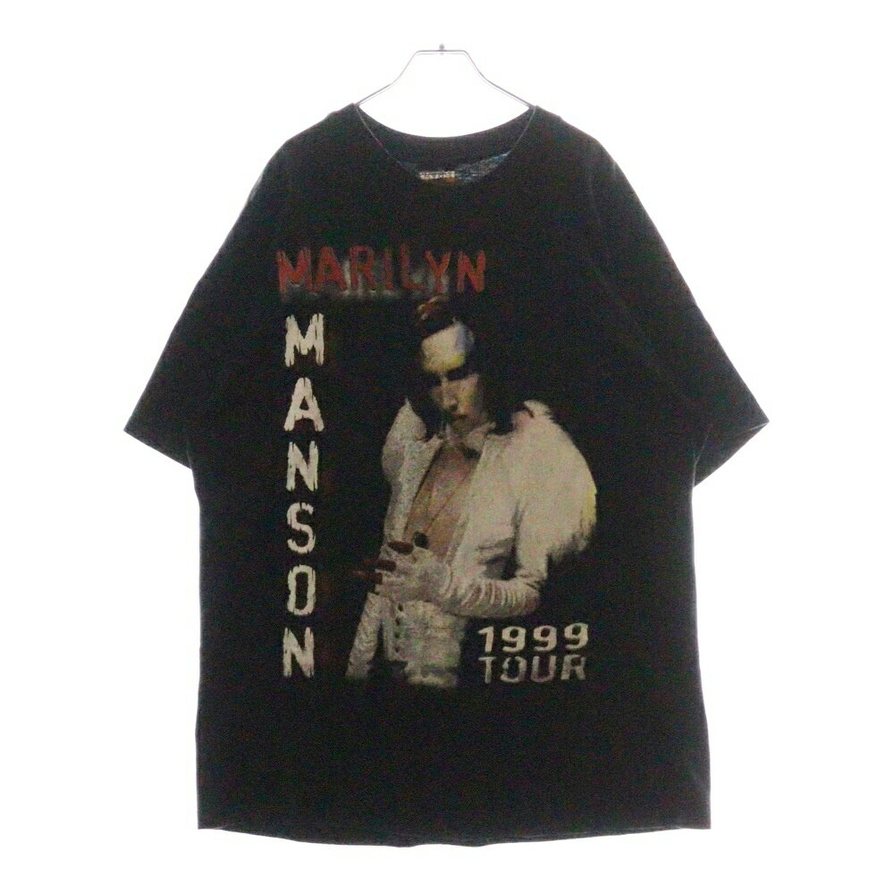 VINTAGE(ヴィンテージ) MARILYN MANSON MONSTER MAGNET FITS T-Shirts Hanesタグ マリリンマンソン モンスターマグネット クルーネック半袖Tシャツカットソー ブラック【中古】【程度B】【カラーブラック】【取扱店舗BRING札幌店】