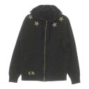 CHROME HEARTS(クロムハーツ) サイズ:L SWETSHRT STAR ZIP スター ジップパーカー グレー【中古】【程度B】【カラーグレー】【取扱店舗OneStyle新宿店】
