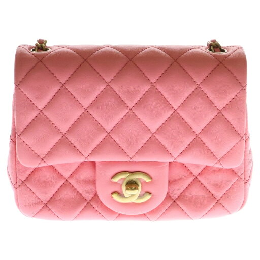 CHANEL(シャネル) ミニマトラッセ17 ピンク ラムスキン ココボール ゴールド金具 ランダムプレート ショルダーバッグ【中古】【程度A】【カラーピンク】【取扱店舗新宿】 CHANEL(シャネル) ミニマトラッセ17 ピンク ラムスキン ココボール ゴールド金具 ランダムプレート ショルダーバッグ【中古】【程度A】【カラーピンク】【取扱店舗新宿】