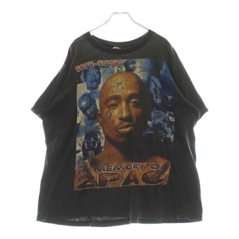 VINTAGE(ヴィンテージ) 90-00s 2PAC TEE ツーパック フロントプリント半袖Tシャツ カットソー ブラック【中古】【程度B】【カラーブラック】【取扱店舗AWESOME原宿店】