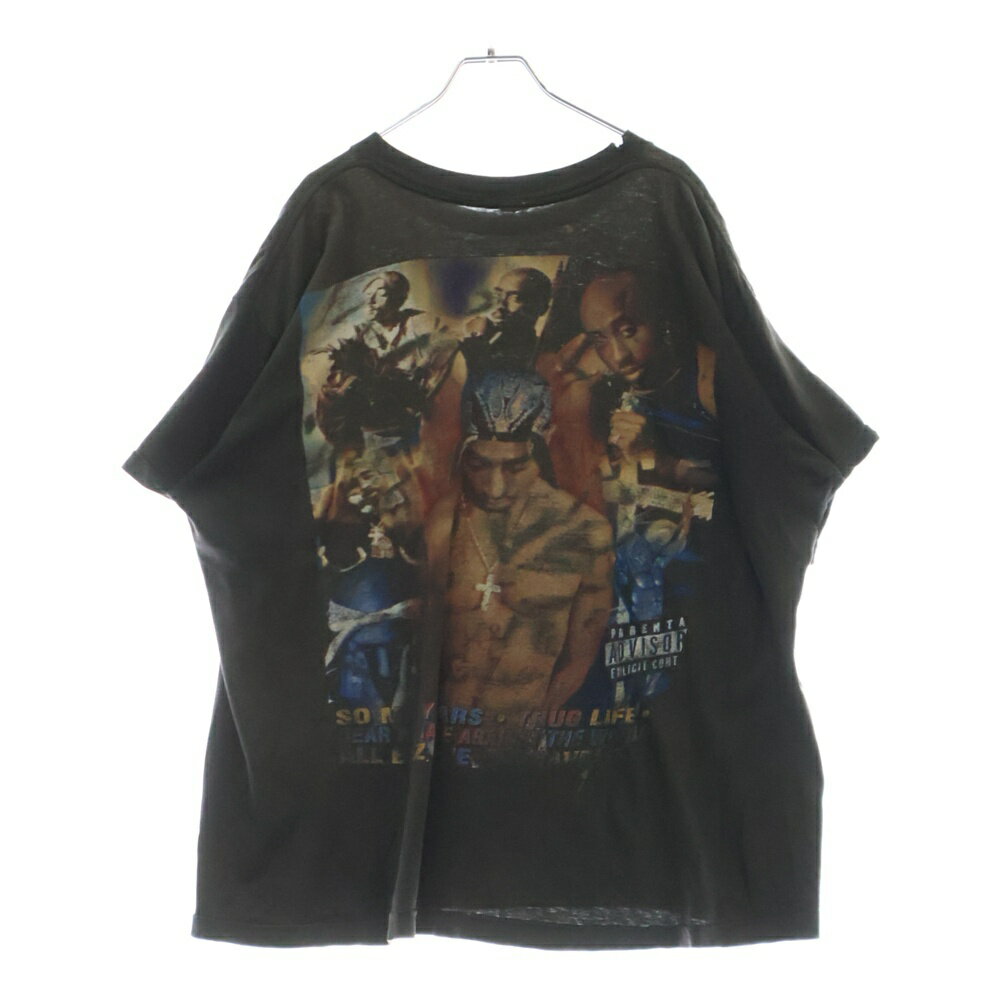 VINTAGE(ヴィンテージ) 90-00s 2PAC TEE ツーパック フロントプリント半袖Tシャツ カットソー ブラック【中古】【程度B】【カラーブラック】【取扱店舗AWESOME原宿店】