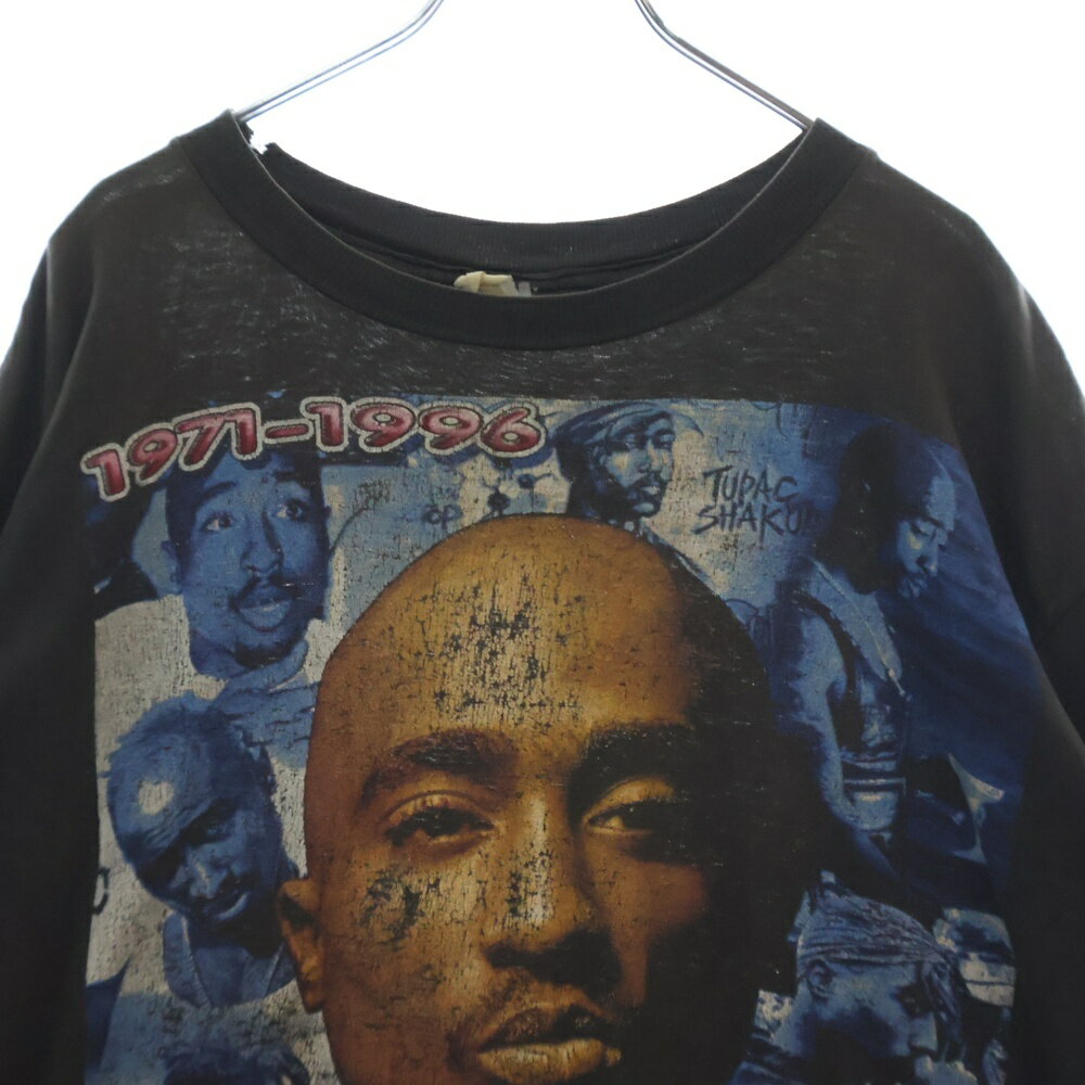 VINTAGE(ヴィンテージ) 90-00s 2PAC TEE ツーパック フロントプリント半袖Tシャツ カットソー ブラック【中古】【程度B】【カラーブラック】【取扱店舗AWESOME原宿店】