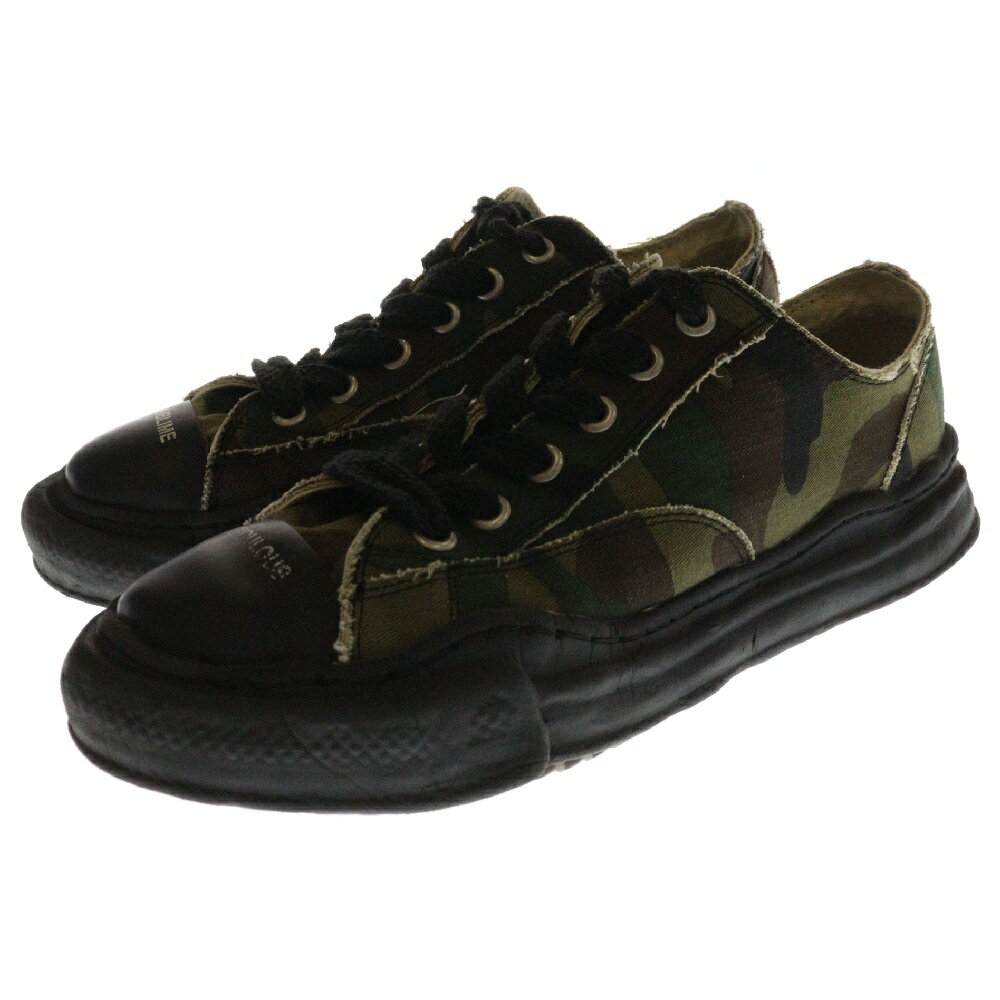 MAISON MIHARAYASUHIRO(メゾンミハラヤスヒロ) サイズ:43 OFF THE MODE PETERSON ピーターソン 迷彩ローカットスニーカー カーキ A03FW716【中古】【程度B】【カラーグリーン】【取扱店舗BRING福岡天神店】