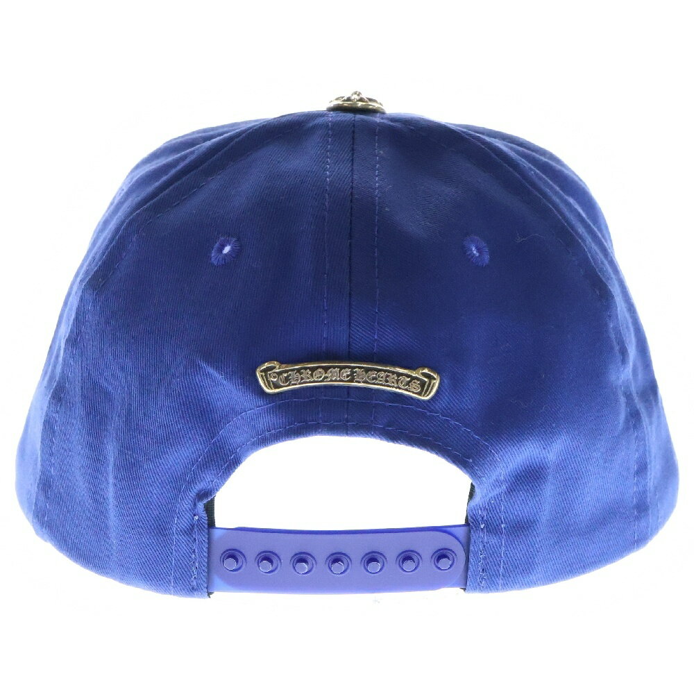 CHROME HEARTS(クロムハーツ) TRUCKER CAP トラッカーキャップ SPACEレザーパッチ クロスボール付き 帽子 ブルー【中古】【程度A】【カラーブルー】【取扱店舗原宿】