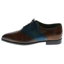 Berluti(ベルルッティ) サイズ:6 1/2 レースアップシューズ パティーヌ パンチングデザイン バイカラー ブルー×ブラウン レザー ビジネスシューズ...