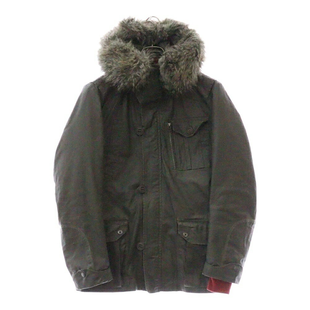 DIESEL(ディーゼル) サイズ:S ファーフード付きモッズコート カーキ【中古】【程度B】【カラーグリーン】【オンライン限定商品】
