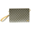 GUCCI(グッチ) GGスプリーム クラッチバッグ セカンドバッグ ベージュ×イエロー PVCレザー 768255【中古】【程度A】【カラーベージュ】【取扱店舗BRING梅田茶屋町店】(4)