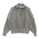 VINTAGE(ヴィンテージ) サイズ:M 50s SPORTSWEAR QUALITY 襟付き ハーフジップ コットンスウェット グレー【中古】【程度B】【カ...