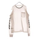 CHROME HEARTS(クロムハーツ) サイズ:L Neck Logo L/S Tee ネックロゴ プリント長袖Tシャツ カットソー ホワイト【中古】【程度A】【カラーホワイト】【取扱店舗渋谷】