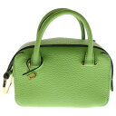 DELVAUX(デルボー) クールボックスナノ グリーン レザー 2WAY ショルダーバッグ ハンドバッグ【中古】【程度A】【カラーグリーン】【オンライン限定商...