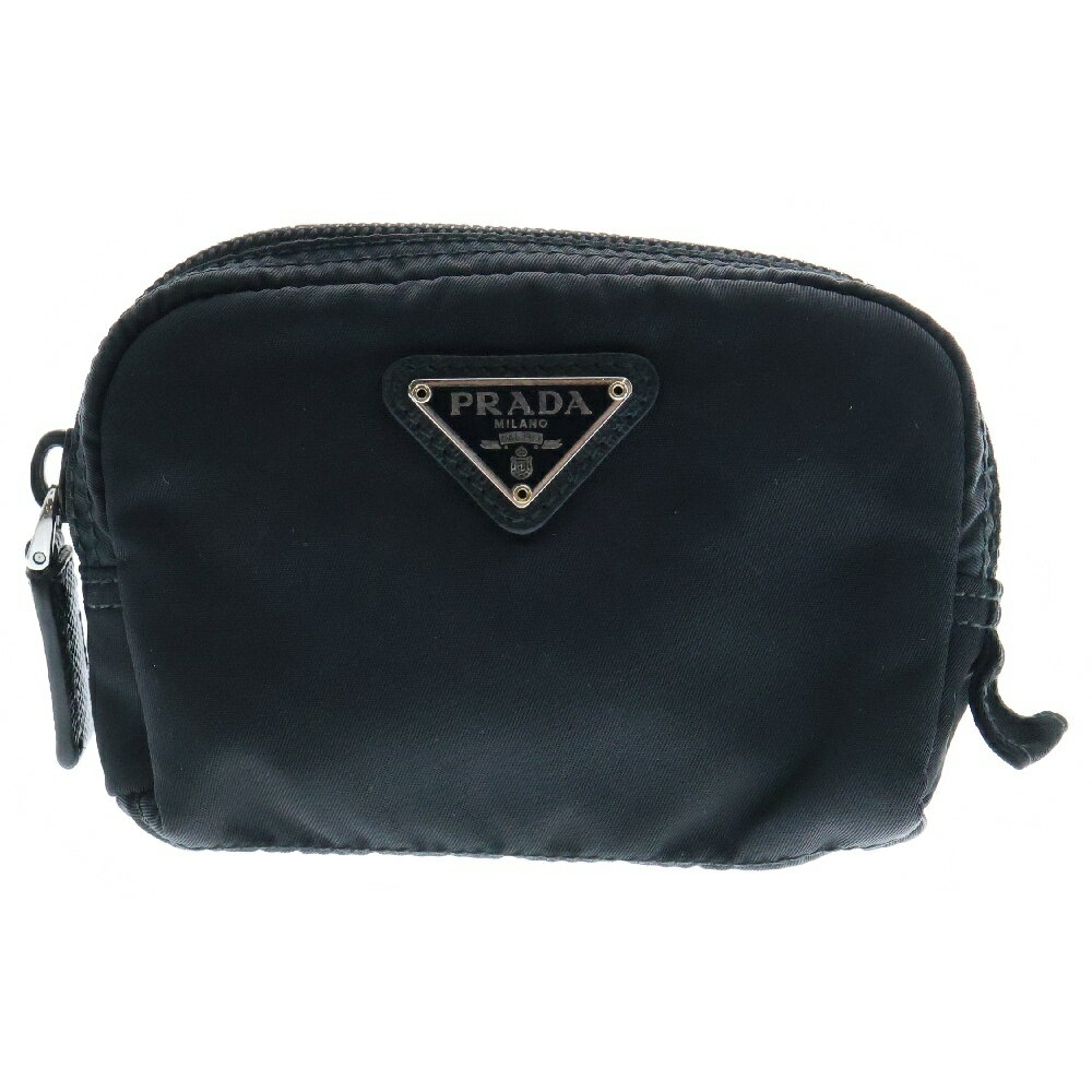 PRADA(プラダ) Re-nylon ポーチ 黒 ナイロン コスメポーチ トライアングルロゴ 1N