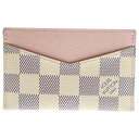 LOUIS VUITTON(ルイヴィトン) ポルトカルト サーンプル ダミエ・アズール ホワイト×ピンク レザー パスケース カードケース RFID N6028...