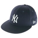 NEW ERA(ニューエラ) サイズ:7 1/8 ×KITH 10 YEARS ANNIVERSARY キス 10周年 ヤンキースロゴ ベースボールキャップ 帽子 ネイビー【中古】【程度B】【カラーネイビー】【取扱店舗BRING THRIFT CLOSET 湘南平塚店】