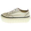 DIESEL(ディーゼル) サイズ:23.0cm S-HANAMI LOW X キャンバス ローカットスニーカー アイボリー レディース US6/23cm Y02828 PS416【中古】【程度B】【カラーホワイト】【オンライン限定商品】(4)