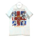VINTAGE(ヴィンテージ) サイズ:XL 80s THE ROLLING STONES ローリングストーンズ プリントTシャツ カットソー【中古】【程度C】【カラーホワイト】【取扱店舗BRING福岡天神店】