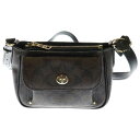 COACH(コーチ) シグネチャー キャンバス クロスボディ ショルダーバッグ 総柄 レディース ブラウン F31454【中古】【程度B】【カラーブラウン】【オンライン限定商品】