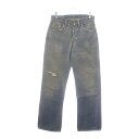 Levi's(リーバイス) 40S VINTAGE 501XX 47モデル 革パッチ センターセット 隠しリベット 片面ビッグE ボタンフライ デニムパンツ イ...