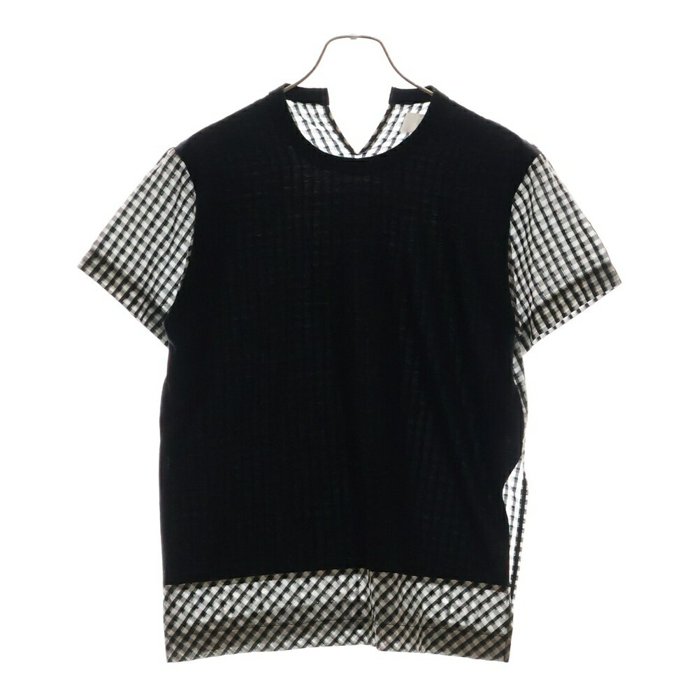 美品 コムデギャルソン チェック柄パッチワーク アシメTシャツ (ブラック/S) 楽天市場】コムデギャルソン tシャツ(柄チェック)の通販