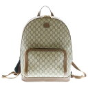 GUCCI(グッチ) GGスプリーム バックパック リュック ベージュ×ブラウン PVCレザー 704017【中古】【程度A】【カラーブラウン】【取扱店舗BRI...