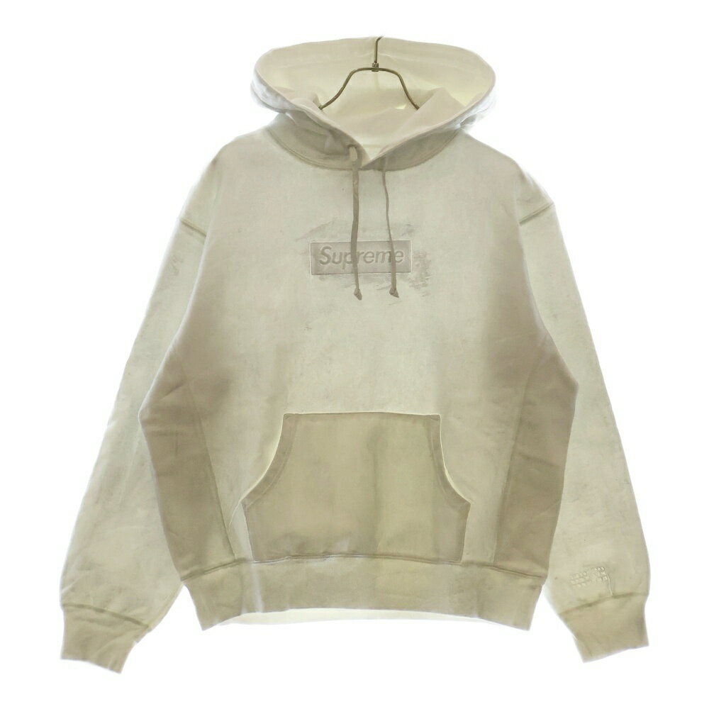 Maison Margiela 6(メゾンマルジェラ) サイズ:S 24SS ×SUPREME Foil Box Logo Hooded Sweatshirt シュプリーム ホイル ボックスロゴ スウェット プルオーバーパーカー【中古】【程度A】【カラーホワイト】【取扱店舗BRING札幌店】