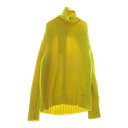 LOUIS VUITTON(ルイヴィトン) サイズ:L Chunky Rib Slit Roll Neck ハイネックニット HFN75WHPJ【中古】【程度B】【カラーイエロー】【取扱店舗BRING心斎橋店】