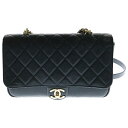 CHANEL(シャネル) マトラッセ25 スタッズ チェーンショルダー ブラック キャビアスキン ゴールド金具【中古】【程度B】【カラーブラック】【取扱店舗WASTE_NOT名古屋店】