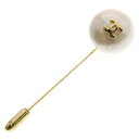 CHANEL(シャネル) ココマーク フェイクパール ピンブローチ GP ゴールド アクセサリー【中古】【程度A】【カラーゴールド】【取扱店舗BRING京都河原...