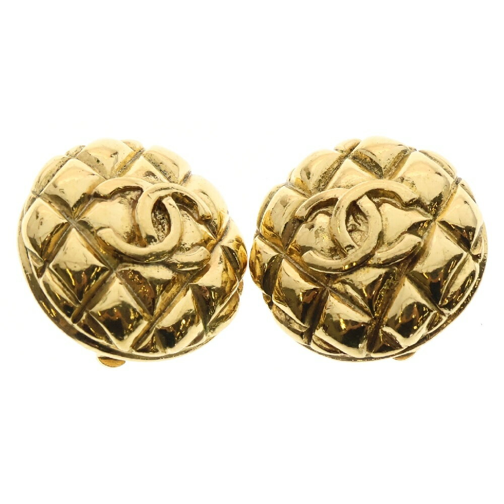 CHANEL(シャネル) ココマーク マトラッセ イヤリング ゴールド GP ヴィンテージ アクセサリー 93P【中古】【程度A】【カラーゴールド】【取扱店舗BRING心斎橋店】