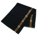 FENDI(フェンディ) ズッカ スカーフ ブラック シルク【中古】【程度A】【カラーブラック】【オンライン限定商品】