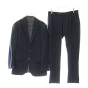 ETRO(エトロ) サイズ:44 スーツ セットアップ チョークストライプ ネイビー ウール テーラードジャケット パンツ メンズ【中古】【程度A】【カラーネイ...