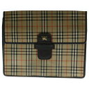 BURBERRY(バーバリー) ノバチェック クラッチバッグ セカンドバッグ ベージュ キャンバス×レザー【中古】【程度B】【カラーベージュ】【オンライン限定商品】