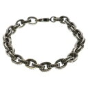 CHROME HEARTS(クロムハーツ) サイズ:8inch LARGE PAPER CHN ラージペーパーチェーン ブレスレット シルバー BCA170【中...
