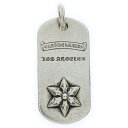 CHROME HEARTS(クロムハーツ) RAISED STAR DOG TAG レイズドスター ドッグタグ ロサンゼルス限定 ペンダントトップ シルバー【中...
