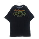 Lafayette(ラファイエット) サイズ:L LFHQ-12 INFAMOUS CREW T-SHIRT AMAZON SAHARA アマゾンサハラプリント半袖Tシャツ ブラック/カーキ【中古】【程度B】【カラーブラック】【オンライン限定商品】