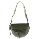 LOEWE(ロエベ) ゲートデュアル スモール ショルダーバッグ ソフトカーフ×ジャガード カーキ【中古】【程度A】【カラーグリーン】【取扱店舗新宿】