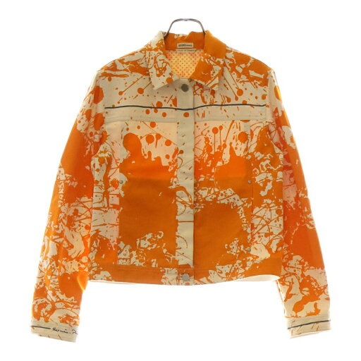 HERMES(エルメス) サイズ:M 03SS CHEVAL SURPRISE マルジェラ期 シュヴァルサプライズ ペイント トラッカージャケット レディース アイボリー/オレンジ【中古】【程度B】【カラーホワイト】【取扱店舗AWESOME原宿店】 HERMES(エルメス) サイズ:M 03SS CHEVAL SURPRISE マルジェラ期 シュヴァルサプライズ ペイント トラッカージャケット レディース アイボリー/オレンジ【中古】【程度B】【カラーホワイト】【取扱店舗AWESOME原宿店】
