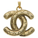 CHANEL(シャネル) ココマーク マトラッセ ネックレストップ ペンダント ゴールド レディース【中古】【程度B】【カラーゴールド】【取扱店舗BRING京都河原町店】