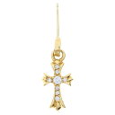 CHROME HEARTS(クロムハーツ) 22K BBY F PPRCHN P/DIA ベイビーファットクロス ドロップピアス PAVEダイヤ ゴールド BCA018【中古】【程度B】【カラーゴールド】【取扱店舗BRING京都河原町店】