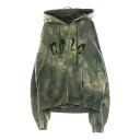 cvtvlist(カタリスト) サイズ:2 21AW ARCHED LOGO USUAL ZIP HOODIE ロゴ刺繍 ブリーチ 汚れ加工 ジップアップ パーカー 2101100301【中古】【程度B】【カラーグリーン】【オンライン限定商品】