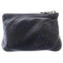 CHROME HEARTS(クロムハーツ) ZPR CHG PURSE ジッパーチェンジパース クロスパッチ レザーウォレット 財布 コインケース ブラック/シ...