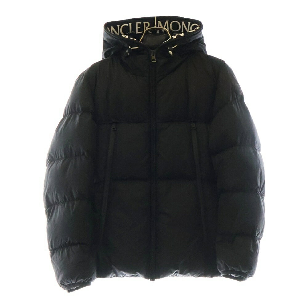 MONCLER(モンクレール) サイズ:1 MONTCLA フーディロゴ刺繍 ジップアップ フーディ ダウンジャケット F20911856900 ブラック【中古】【程度A】【カラーブラック】【取扱店舗BRING福岡天神店】