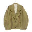 doublet(ダブレット) サイズ:L 21SS SILK CHINO CUT-OFF JACKET シルクチノ カットオフ 2Bテーラードジャケット ベージュ 21SS10JK39【中古】【程度B】【カラーベージュ】【取扱店舗BRING梅田茶屋町店】