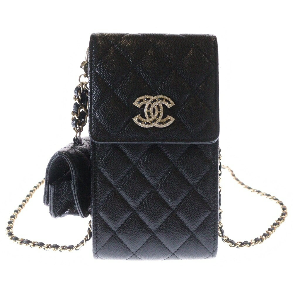 上品☆クロスチェーン【CHANEL】フラップ フォン ケース バッグ 楽天市場】シャネル フォンケース(カラーブラック)(バッグ