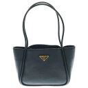 PRADA(プラダ) トライアングルロゴ ミニ トートバッグ ブラック グレインレザー 1BG539【新古品/中古】【程度S】【カラーブラック】【取扱店舗BRING福岡天神店】