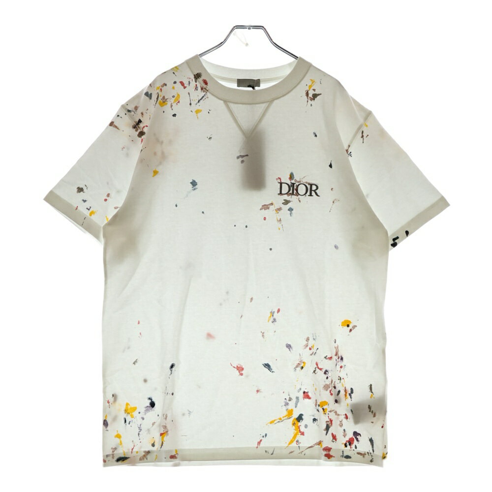 DIOR(ディオール) サイズ:L 21SS PAINT PRINT TEE ペイントプリントロゴ刺