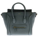CELINE(セリーヌ) ラゲージ ナノショッパー ハンドバック グレー レザー【中古】【程度A】【カラーグレー】【取扱店舗BRING札幌店】